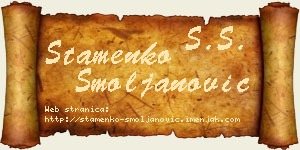 Stamenko Smoljanović vizit kartica